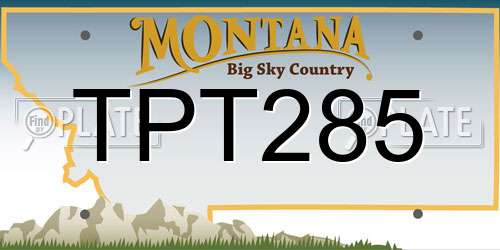TPT285 Montana License Plate