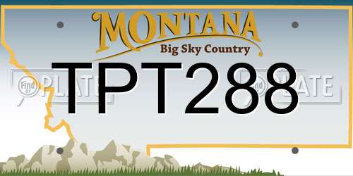 TPT288 Montana License Plate