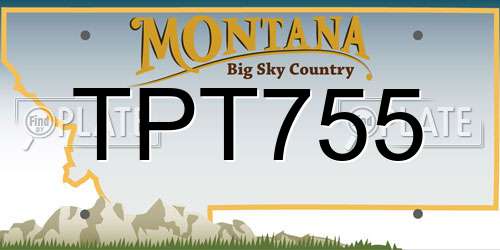TPT755 Montana License Plate