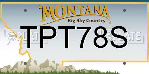 TPT78S Montana License Plate