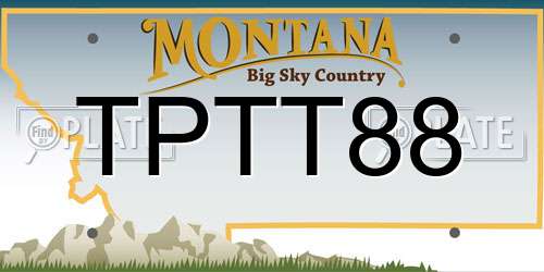 TPTT88 Montana License Plate