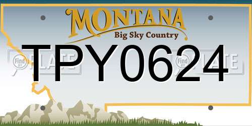 TPY0624 Montana License Plate