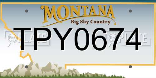 TPY0674 Montana License Plate