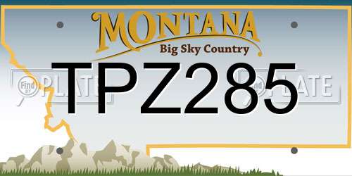 TPZ285 Montana License Plate