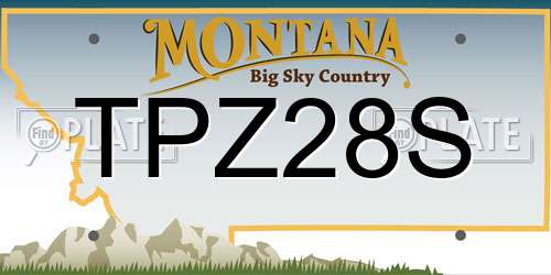 TPZ28S Montana License Plate
