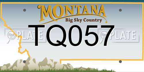 TQ057 Montana License Plate