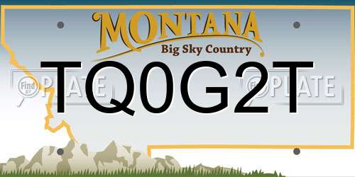 TQ0G2T Montana License Plate