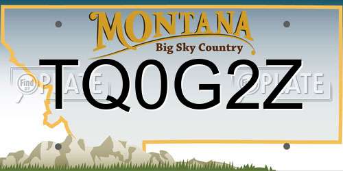 TQ0G2Z Montana License Plate