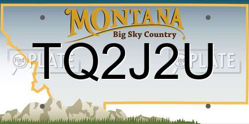 TQ2J2U Montana License Plate