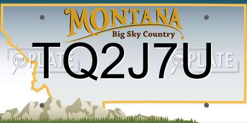 TQ2J7U Montana License Plate