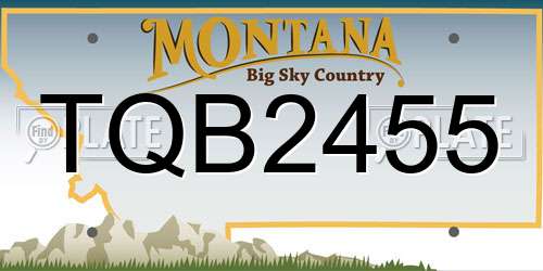 TQB2455 Montana License Plate