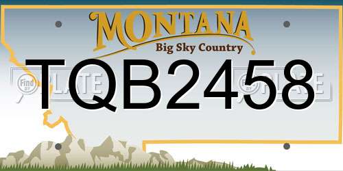 TQB2458 Montana License Plate
