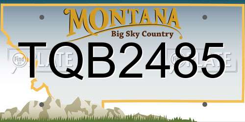 TQB2485 Montana License Plate