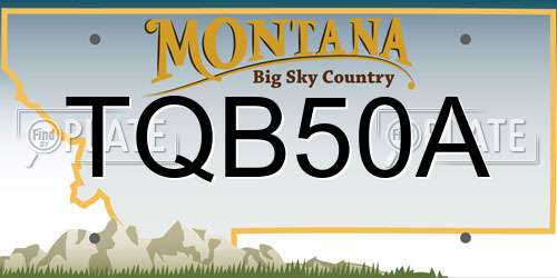 TQB50A Montana License Plate
