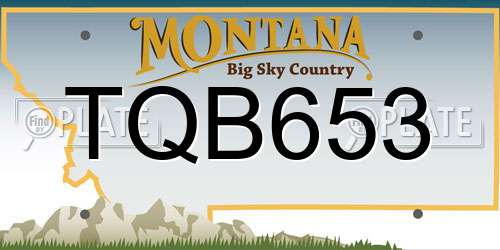 TQB653 Montana License Plate