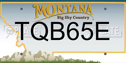 TQB65E Montana License Plate