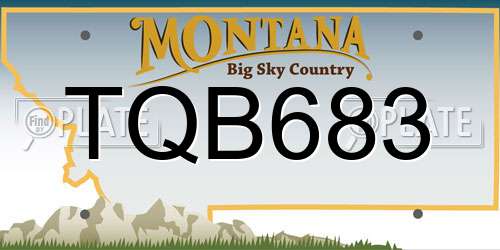 TQB683 Montana License Plate
