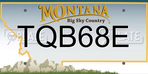 TQB68E Montana License Plate