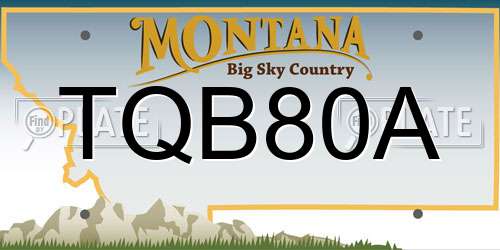 TQB80A Montana License Plate