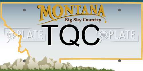 TQC Montana License Plate
