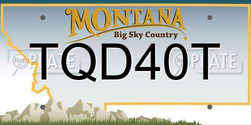 TQD40T Montana License Plate