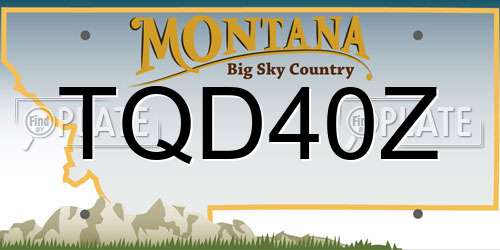 TQD40Z Montana License Plate