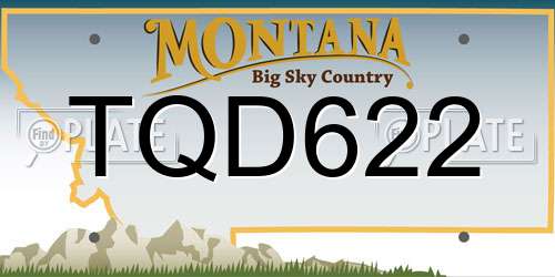 TQD622 Montana License Plate