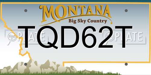 TQD62T Montana License Plate