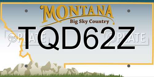 TQD62Z Montana License Plate