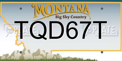 TQD67T Montana License Plate
