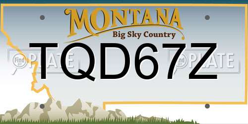 TQD67Z Montana License Plate