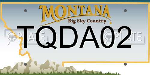 TQDA02 Montana License Plate