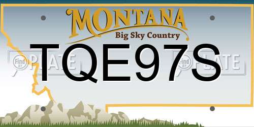 TQE97S Montana License Plate