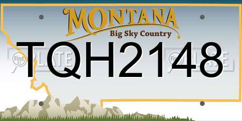 TQH2148 Montana License Plate