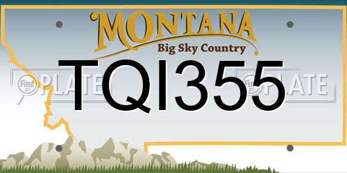 TQI355 Montana License Plate