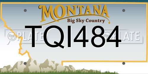 TQI484 Montana License Plate
