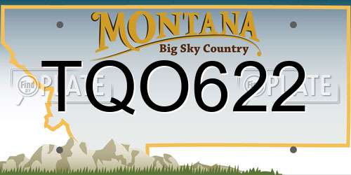 TQO622 Montana License Plate