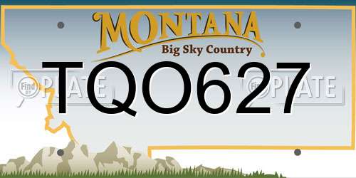 TQO627 Montana License Plate