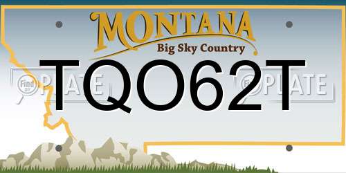 TQO62T Montana License Plate