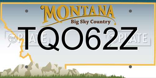 TQO62Z Montana License Plate