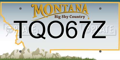 TQO67Z Montana License Plate