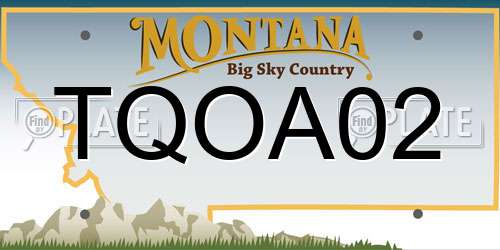 TQOA02 Montana License Plate