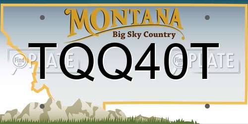 TQQ40T Montana License Plate
