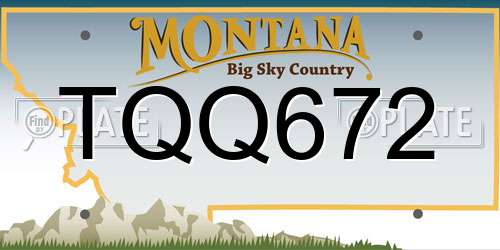 TQQ672 Montana License Plate
