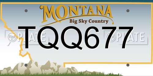 TQQ677 Montana License Plate