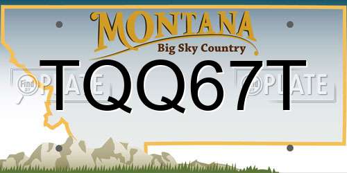 TQQ67T Montana License Plate