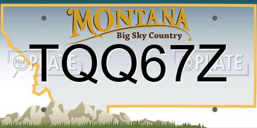 TQQ67Z Montana License Plate