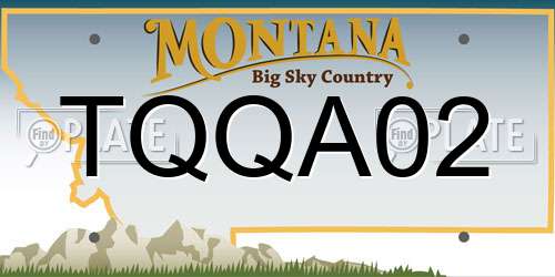 TQQA02 Montana License Plate