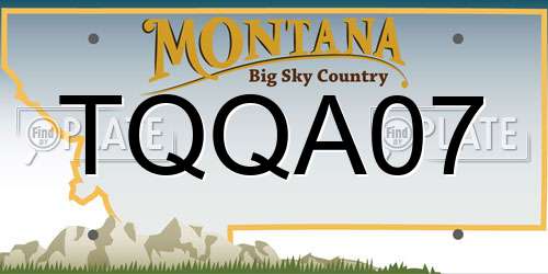 TQQA07 Montana License Plate