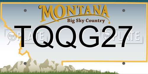 TQQG27 Montana License Plate